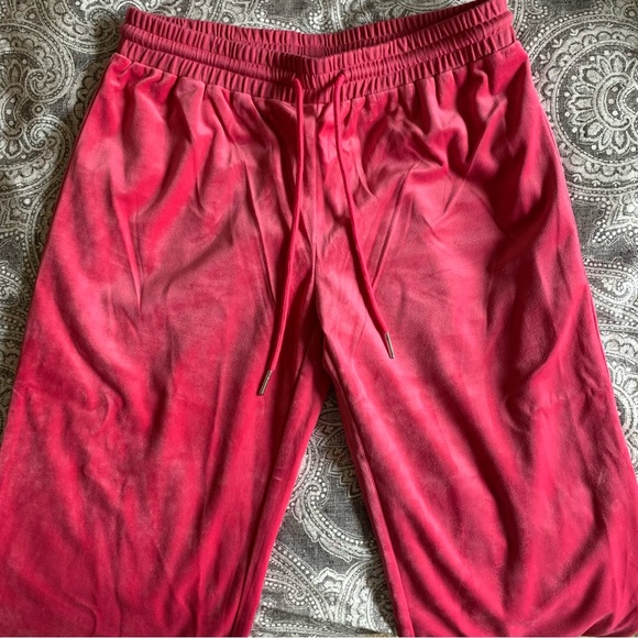 Edikted Hot Pink Velour Track Pants 💖 NEVER WORN - Picture 3 of 4